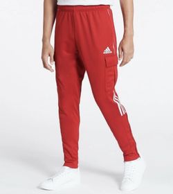 Size 2xl- Adidas Men’s Tiro Cargo Soccer Pants, Team Power Red/White.