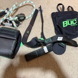 Bashlin Climbing Belt, Buckingham Hooks And Gaffs, And Buck Squeeze
