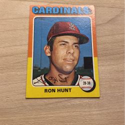 Ron Hunt Baseball Card