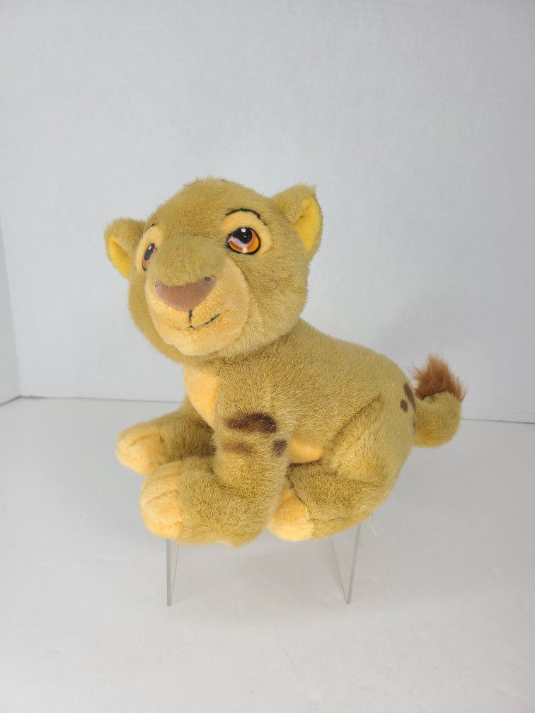 Vintage Disney Store The Lion King Baby Cub Simba 8" Plush Stuffed Animal Toy