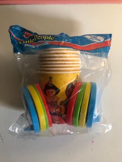 Little People Party Goods Cups NEW SEALED