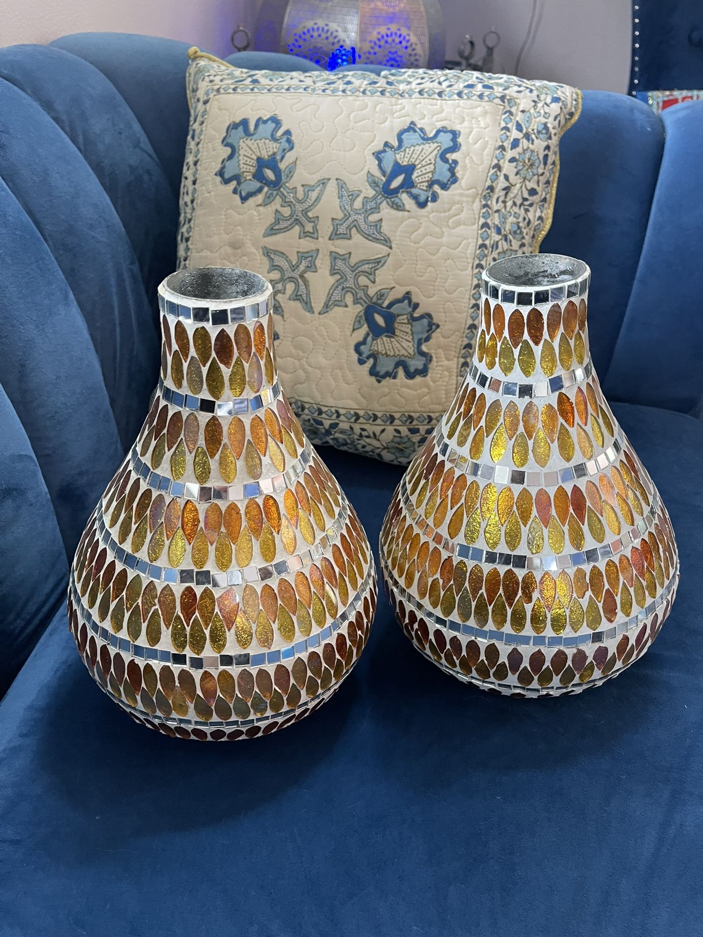 2 New Mosaic Vases