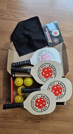 NEW Amazin' Aces Classic Wood Premium PickelBall Paddles.
