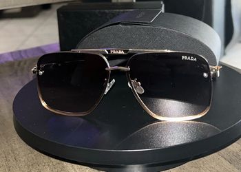 P Rimless Navigator Sunglasses