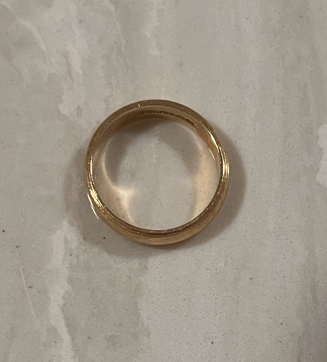 14K Yellow Gold Band , size 8.5 , weight 5.9 grams
