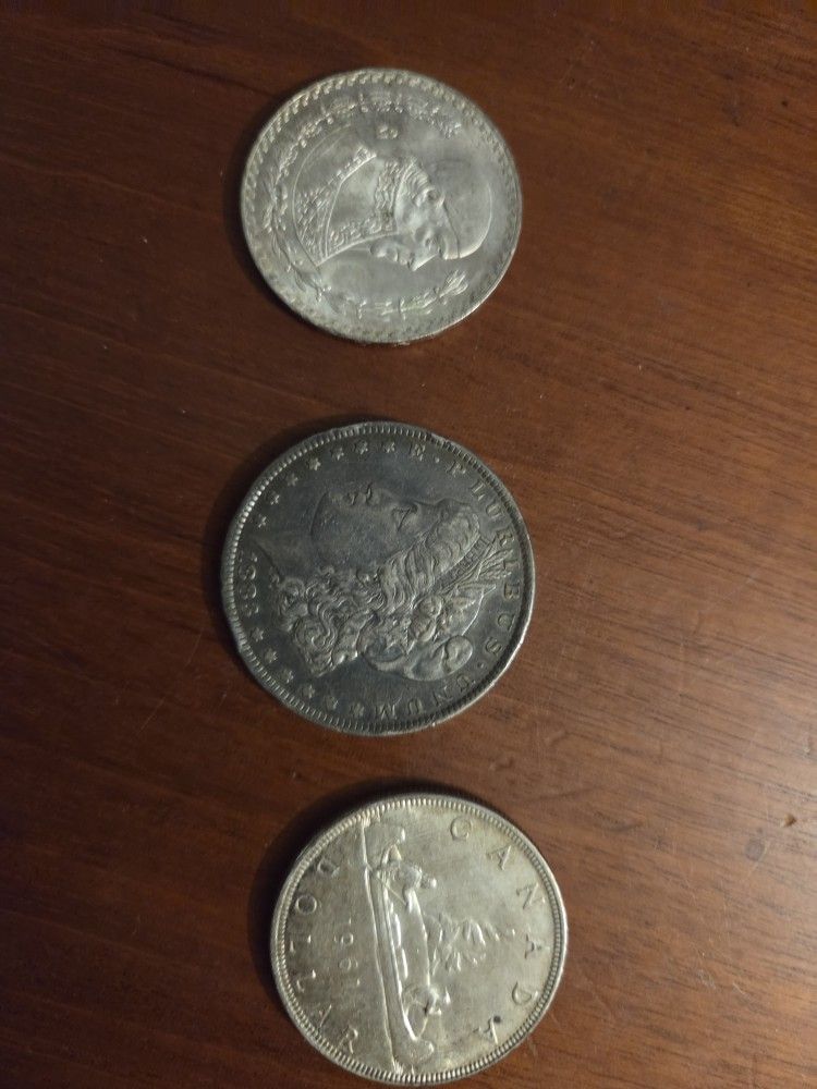United States Mexico And Canada Silver Coins