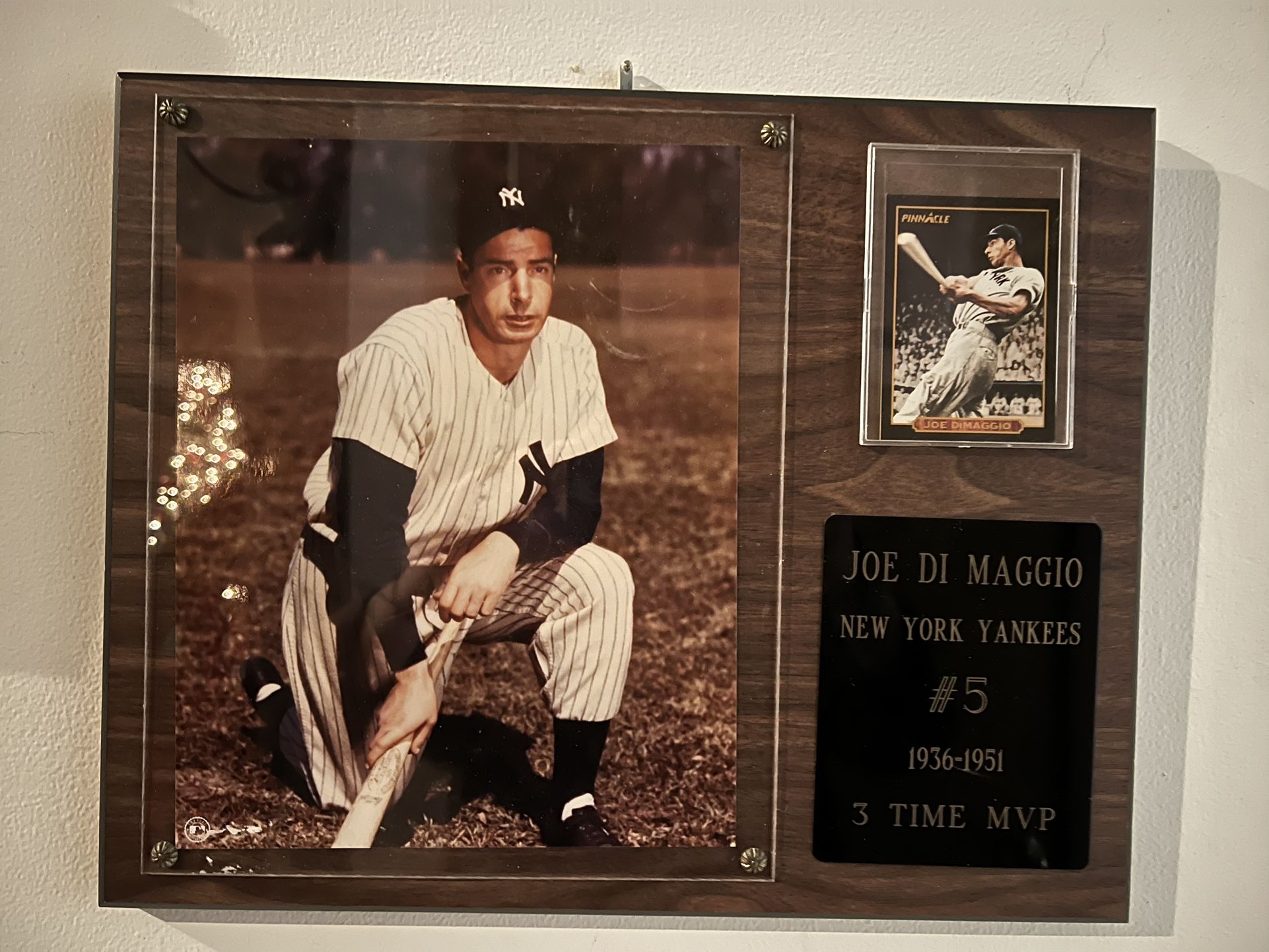 New York Yankees MLB Officially licensed Joe DiMaggio plaque