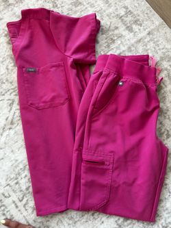 FIGS SCRUBS SEMI new XS/XXS ( f*ckin pink and seafoam)