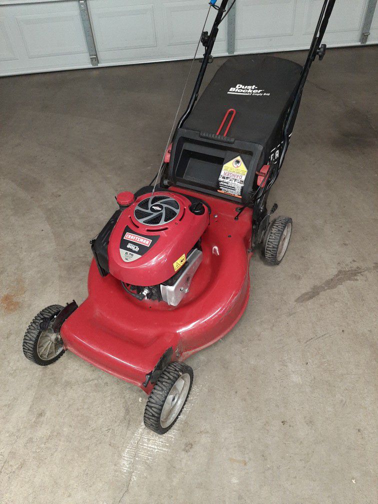 Craftsman Gold Self Propelled Lawnmower With Bagger Lawn Mower 