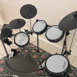 Kids Electric Drum set W/ Headphones & Chair