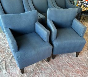 Blue Upholstery Arm Chairs