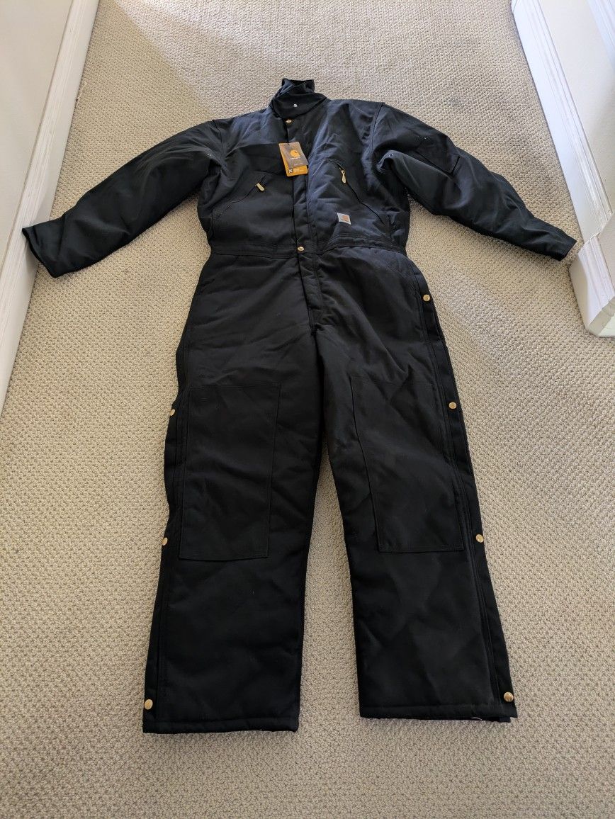Carhartt Coveralls: Yukon Men's Black X06 Arctic Extremes Quilt Lined Coveralls