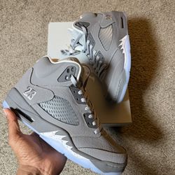 Grey Jordan 5 Size 9.5