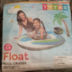 Inflatable Ride-On Race Boat Swimming Pool Float 