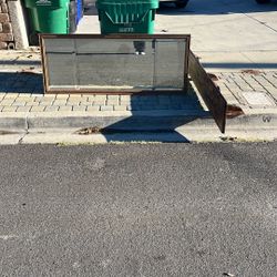 Wooden Shelf And Mirror 