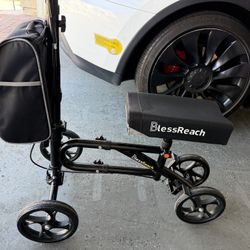 BlessReach Knee Scooter – With Storage Bag