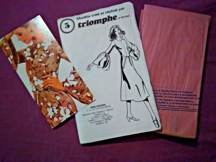 VERY RARE Triomphe de Boussac haute couture sewing pattern, Paris France ca 1950s/60s, NOS