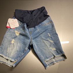 Isabel Maternity Denim Shorts Size 6