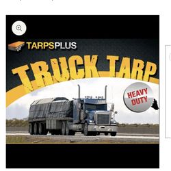 Heavy Duty 18oz Lumber Tarp 20x27 (6' Drop) - Black