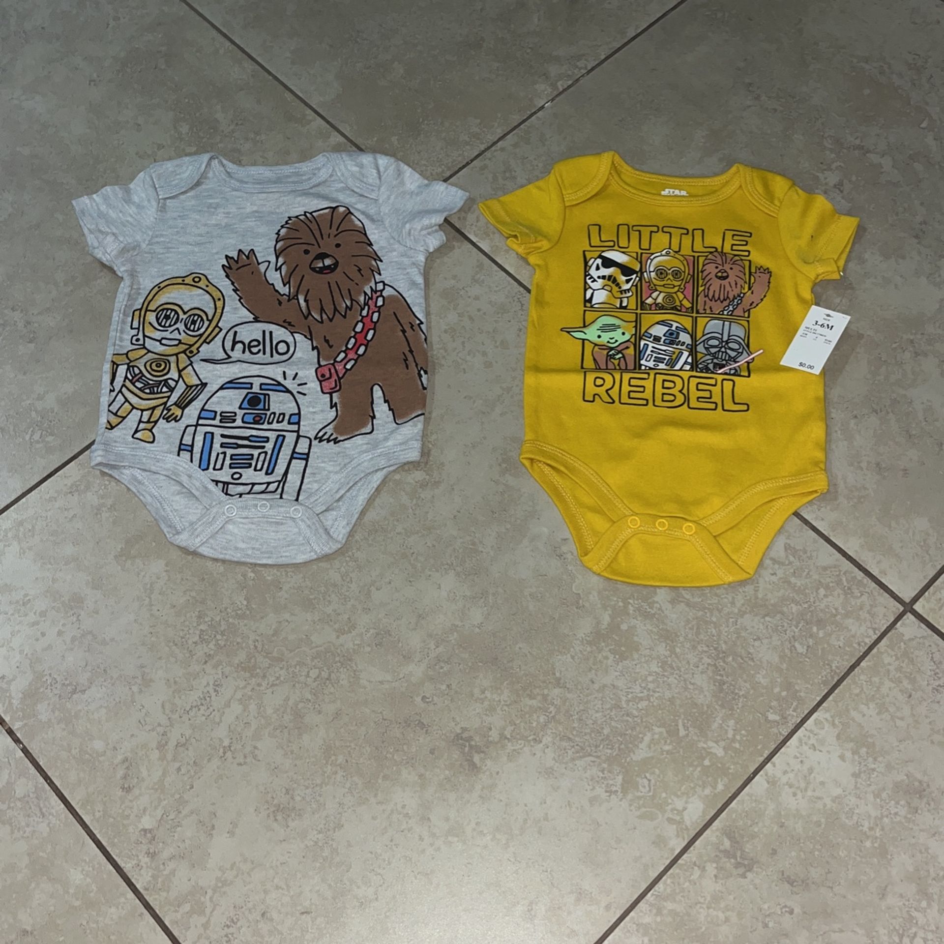 Baby Boy’s / Girl’s Star Wars Onesies, Size 3-6 Months