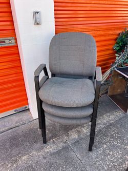 12 gray upholstered office chairs $10/ea
