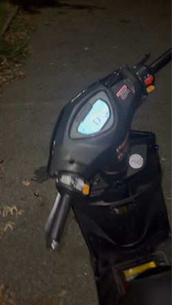 Black Electric Scooter Moped