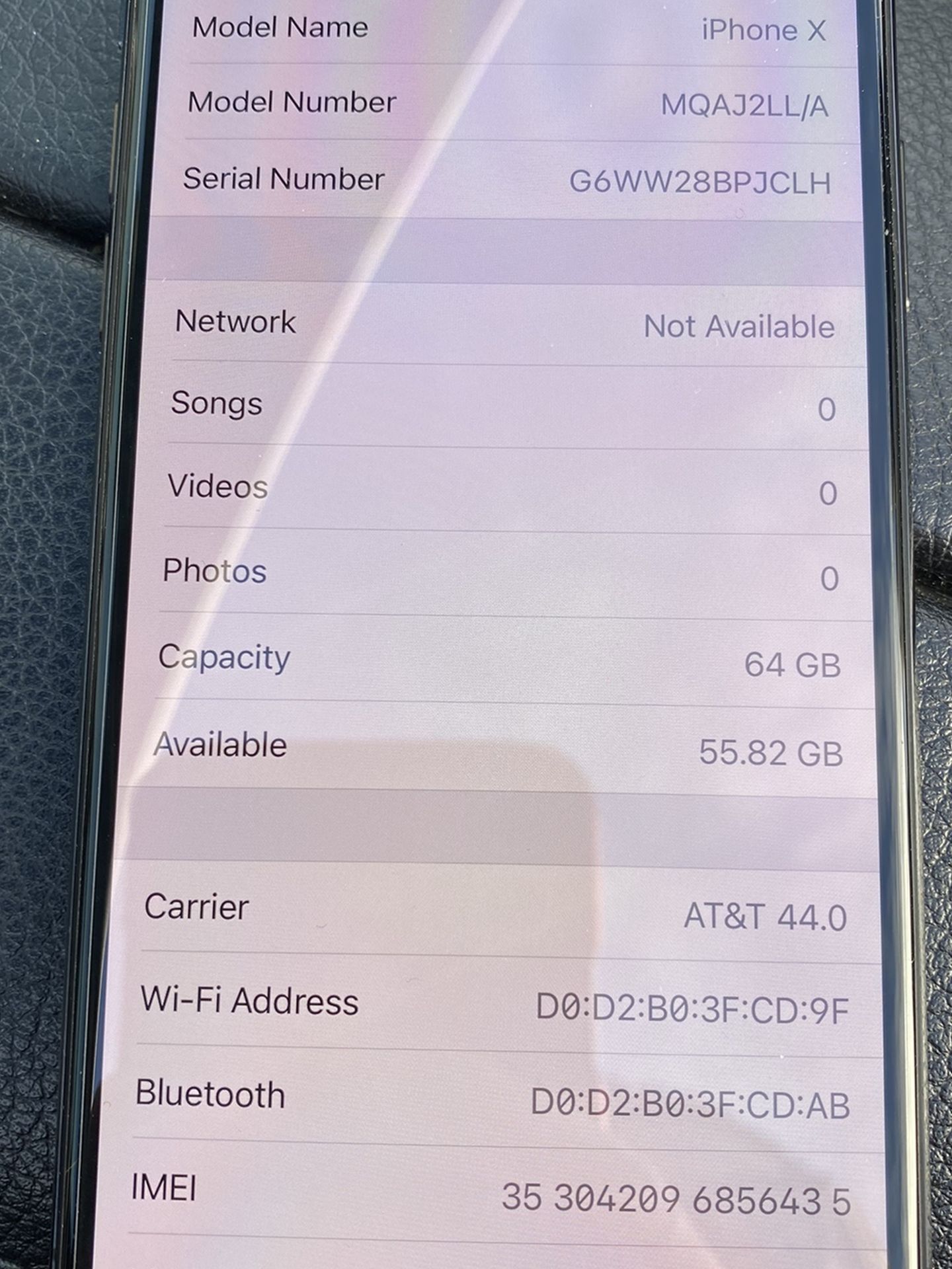 iphone X 64 Mint Unlocked