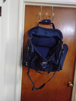 Navy Blue Nylon Duffel Bag. 20"