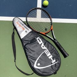 HEAD Ti Radical Titanium Mid Plus L5 4 1/2" Grip Tennis Racquet w/ Carry Case