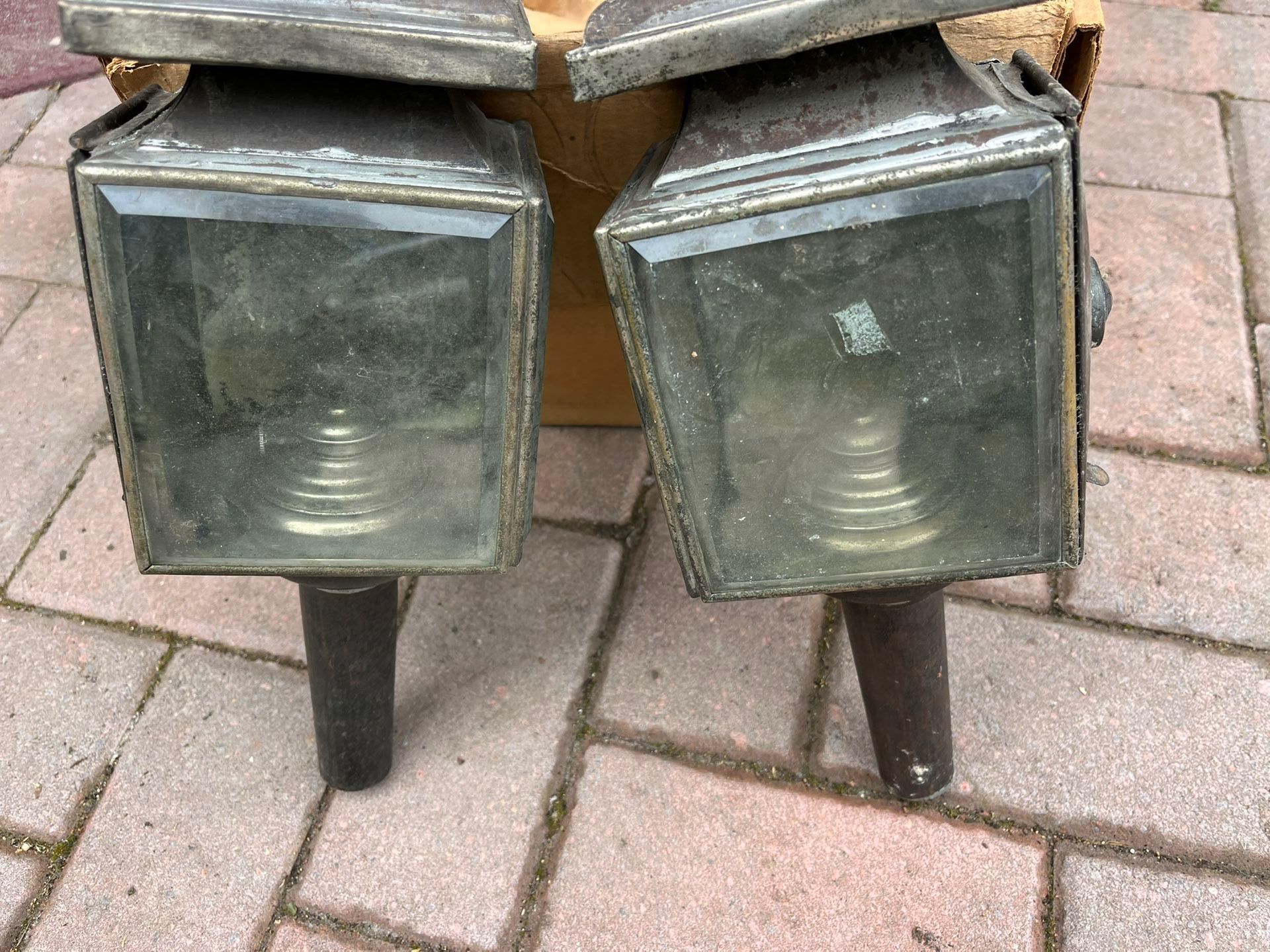 Antique Gas/oil Coach Lamps