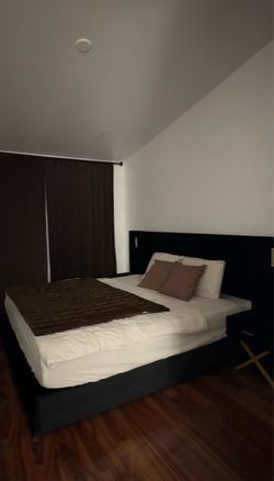 King Bed Frame, Night Stand Attached
