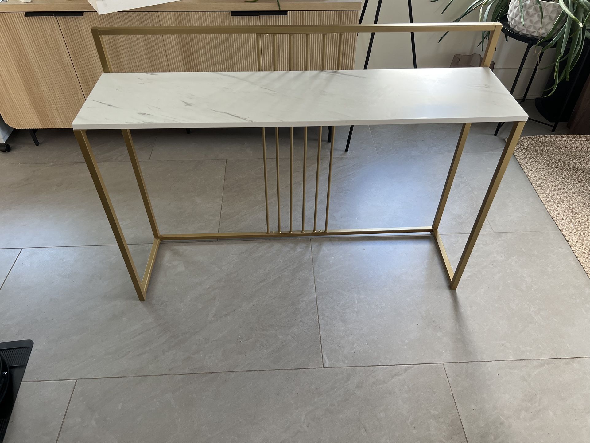 Modern Gold Console Table