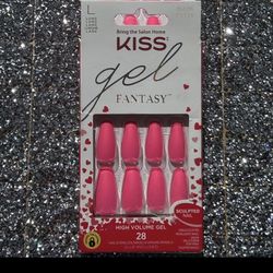 Long Hot Pink Gel Nails By Kiss