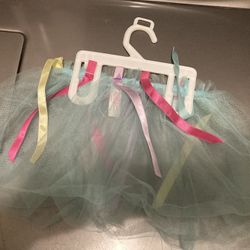 Toddler Tutu, S, By Dottie Loves, Blue W/multicolored Ribbons
