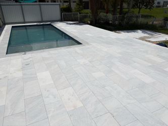 White marble sand blasted