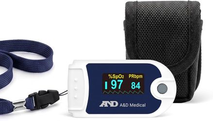 New in box A&D Medical UP-200 Fingertip Pulse Oximeter Sports SpO2 & Pulse
For Athletic & General Wellness Use. Tracks O2, SpO2, Pulse. Includes case,