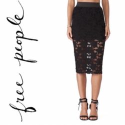 Free People Kas NY Everything Rosey Lace Skirt NWT Sz M