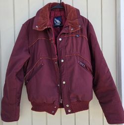 Burgundy Wind Breaker Jacket SIZE M 
