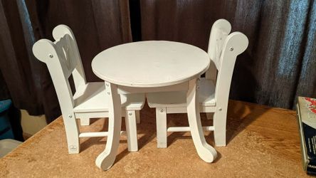 KidKraft wooden doll table and chair set 11.5 in