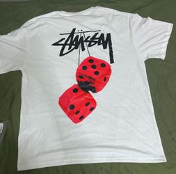 Stussy Fuzzy Dice Graphic T-Shirt White