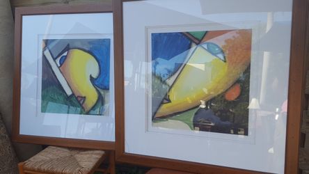 Art 34" x 34" one needs glass replaced