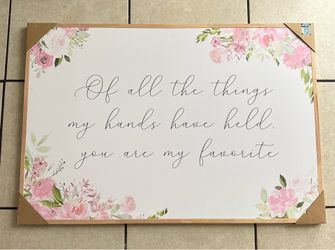 Girl baby nursery Floral Wood Wall Decor NEW