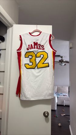 White LeBron James all American high school basketball jersey