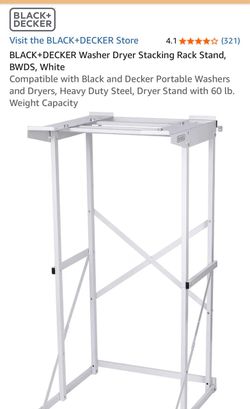Black and decker washer/dryer stackable stand