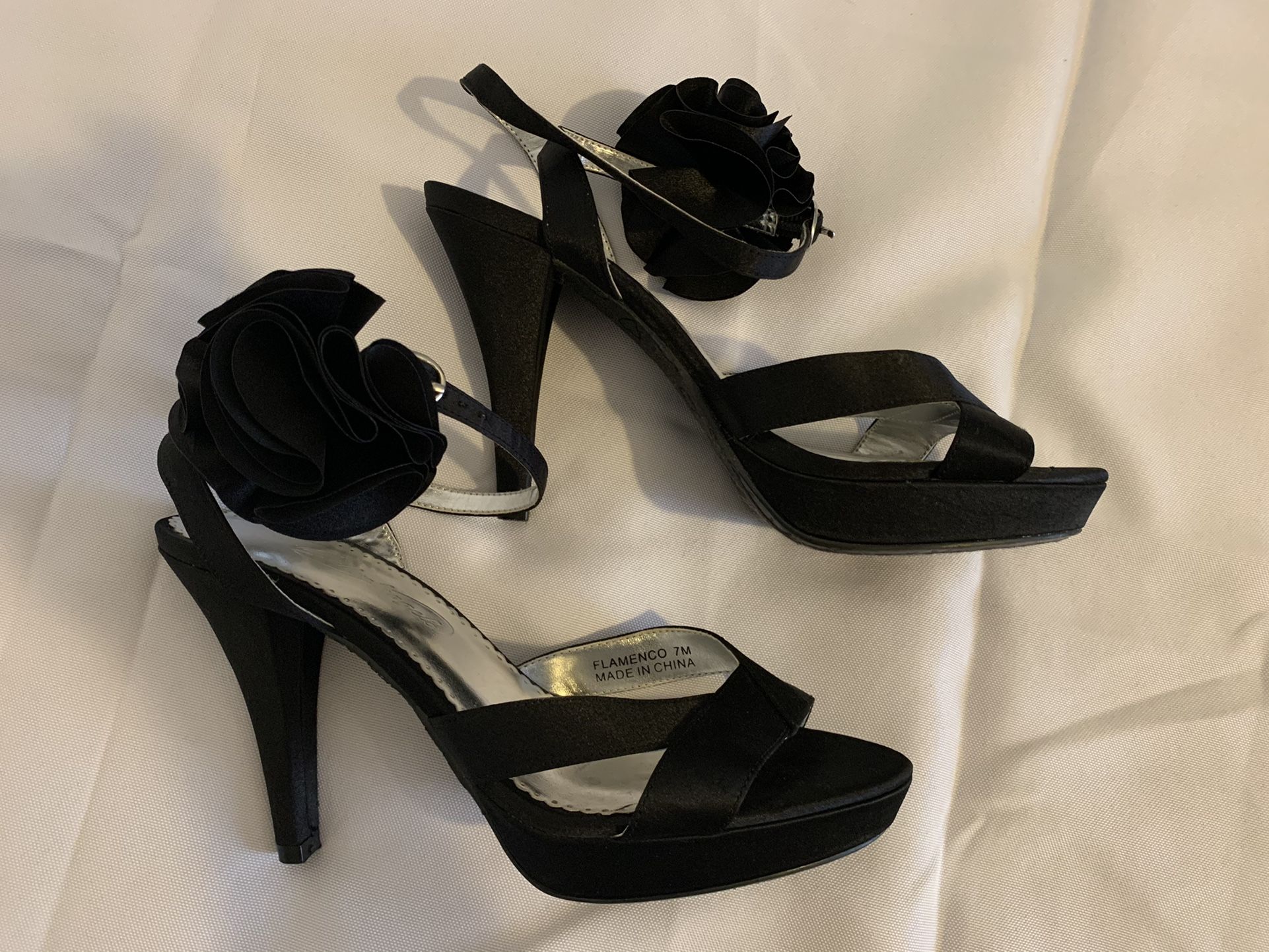 Black Strappy High Heels