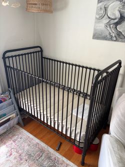 Abigail 3 in 1 crib, Avocado organic mattress, waterproof mattress cover