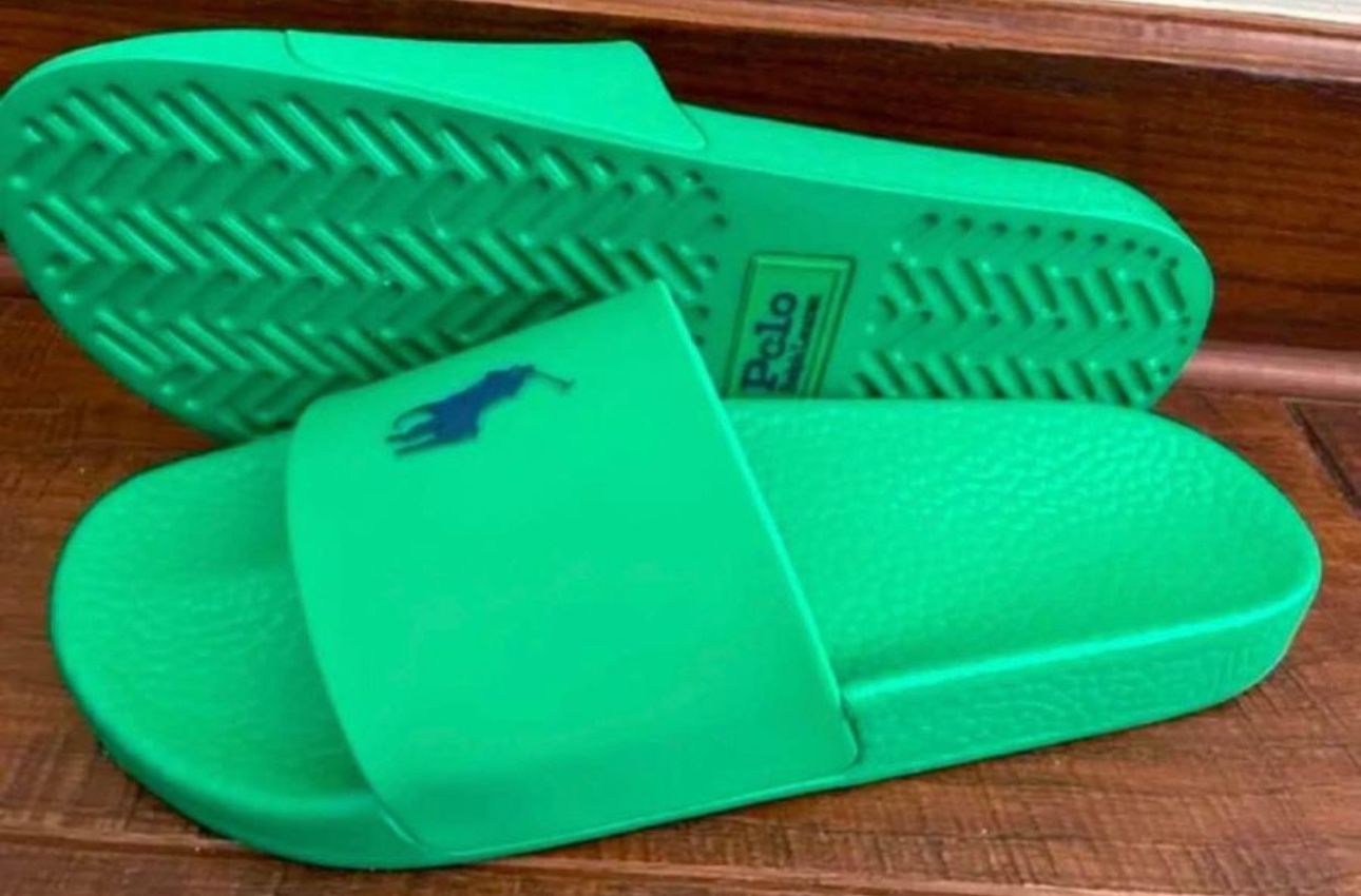 New Polo Ralph Lauren Slide Sandals Polo Big Pony Logo 