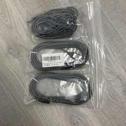 3Pack 10FT Nylon Braided Lightning Cable 