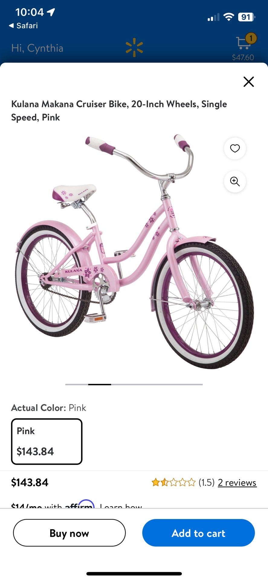 Girl Kuluna Bike