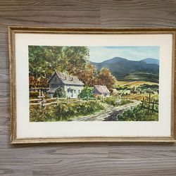 Farm House/Country Scene by Mark Wheeler Framed Art